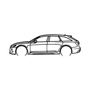 Ignite Laser Audi AS6 Silhouette Metal Wall Art Coated Black 23.6inch/60cm