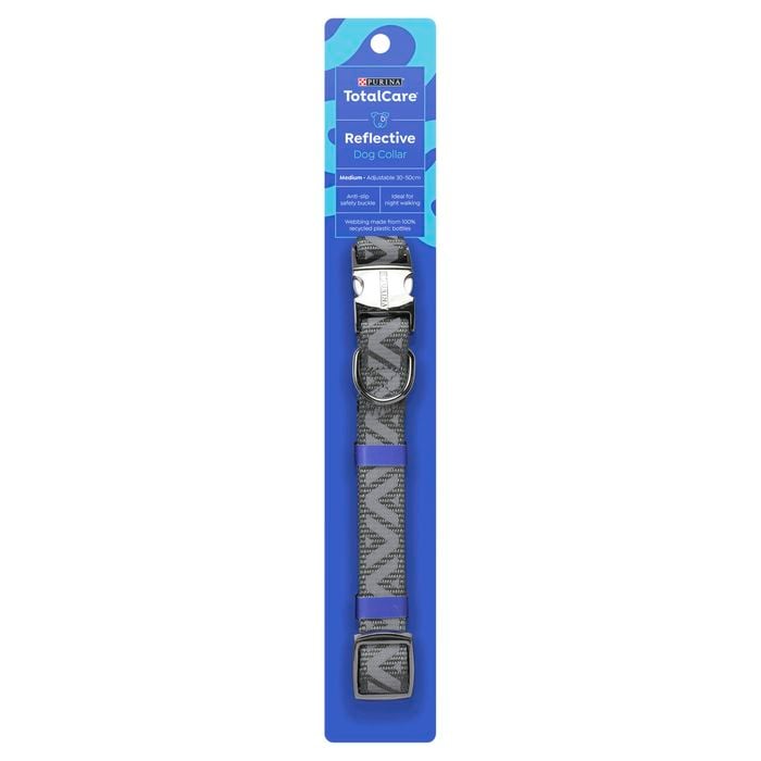 Purina Total Care Medium Grey Reflective Dog Collar