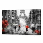 Paris In The Rain | 90 x 60cm Stretched Canvas Print