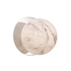Lexi Lighting Odessa Marble Opal Glass Led Wall Light With Chrome Base - Warm White/large
