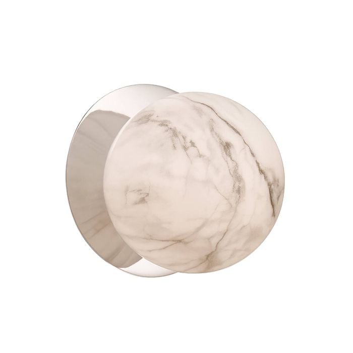 Lexi Lighting Odessa Marble Opal Glass Led Wall Light With Chrome Base - Warm White/large