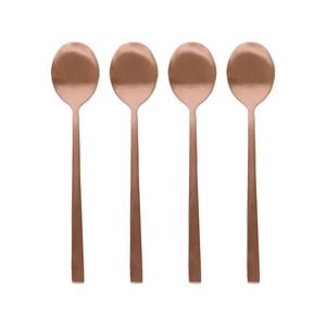Argon Tableware Stainless Steel Teaspoons - 14.5cm - 4x Durable Rust Resistant Stainless Steel Dishwasher Safe Flatware Set