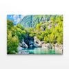River Surrounded By Trees & Rocks  Print 100% Australian Made 120 x 90cm  (Stretched)