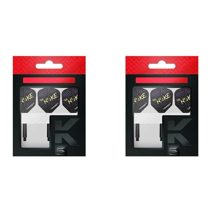 6pc Target Luke The Nuke Littler K-flex Dart Flight & Shaft No.2 Intermediate