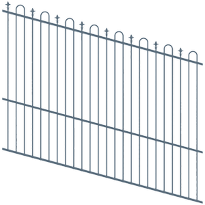 ProtectorAl 1201 - 2400 x 1800mm Deep Ocean Raked Up to 15º Loop And Spear Top Pool Fence Panel
