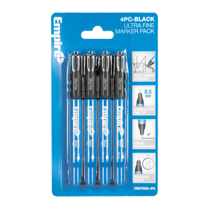 Empire Ultra Fine Black Marker - 4 Pack