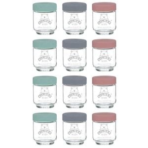 Kilner Kids 12pc Glass Jar Canister Baby Food Storage Set W/ Lid 190ml