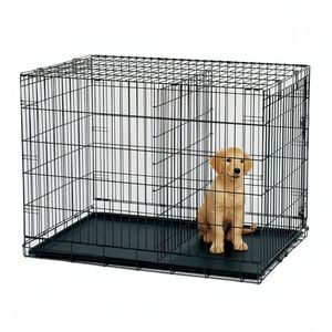 Yes4pets 30' Collapsible Metal Dog Rabbit Crate Cage Cat Carrier With Divider