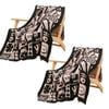 SOGA 2X 130x160cm Black and White New Year Limited Edition Throw Blanket
