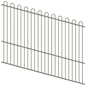 ProtectorAl 1201-2400W x 1800H Pale Eucalypt Loop Top Pool Fence Panel Raked Up to 15º