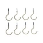 Everhang 28mm White PVC Cup Hook - 8 Pack