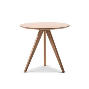 Slate Oak Round Side Table