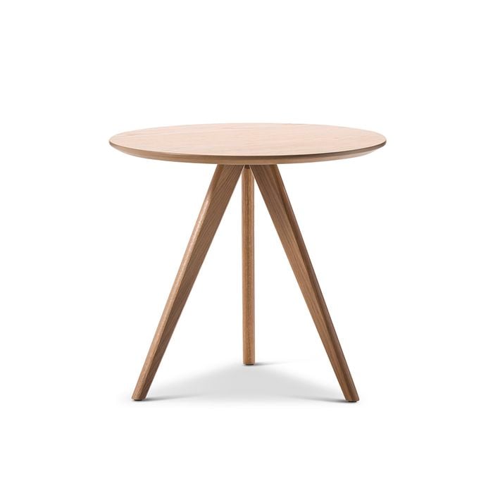 Slate Oak Round Side Table