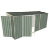 Build-A-Shed 1.2 x 4.5 x 2.0m Tunnel Shed Tunnel Hinged Door with Double Hinged Doors - Green