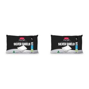 2PK Tontine Sleep Tight Silver Shield Firm Cotton Pillow 46x71cm - White