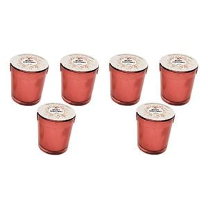 3x 2pc Urban Christmas 7cm Glass Scented Candle - Red/Green