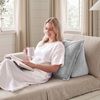 Giselle Velvet Wedge Pillow for Bed Sitting Up 25D High Density Foam Backrest