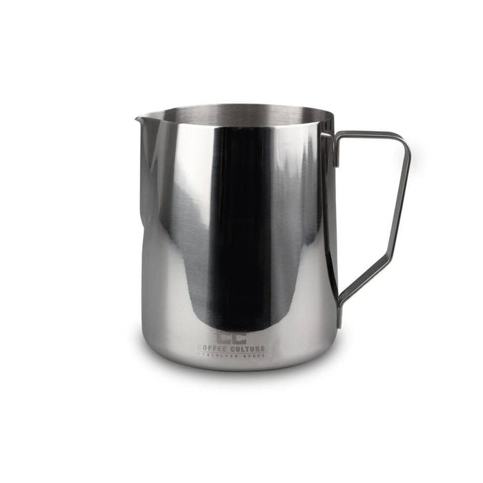 Coffee Culture Stainless Steel 1L Milk Frothing Jug Container w/ Handle Silver