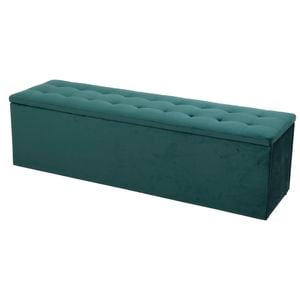 Artiss Storage Ottoman Velvet Green 140cm