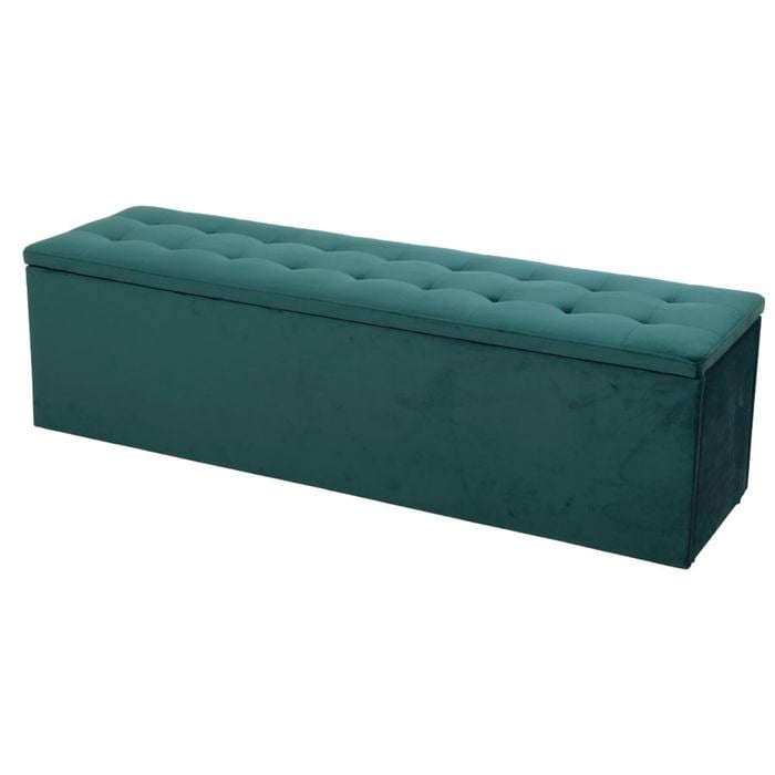 Artiss Storage Ottoman Velvet Green 140cm