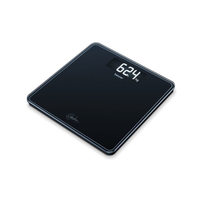 Beurer Black Digital Glass Bathroom Scales  - Black