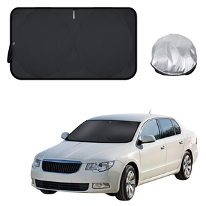 Front Windscreen Sun Shade for Skoda Superb 2008 - 2015 (B6, Typ 3T) - Standard 150 x 85 cm - Black
