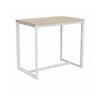 Olg Anvil Bar Leaner 4 Leg White Frame Nordic Maple Top L1800mm X W900mm