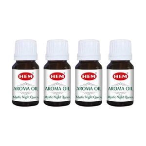 4PK HEM Home Fragrance Scented Smelling Oil Bottle 10ml Mystic Night Queen