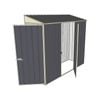 Build-a-Shed 0.8 x 2.3 x 2m Hinged Door Tunnel Shed with Single Hinged Side Door - Grey