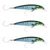 3x Rapala 14cm Saltwater X Rap Long Cast Sink Minnow Fishing Lures - Wahoo UV