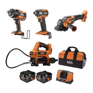 AEG 18V FUSION/Brushless 4-Piece Heavy Machinery 5.0Ah Kit
