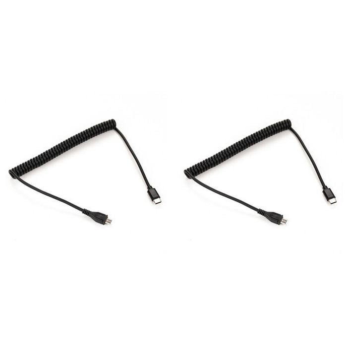 2PK Benro Polaris Type-C to Micro-USB Camera Control Cable Connector Cord Black
