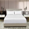 Royal Comfort Satin Sheet Set 3 Piece White King