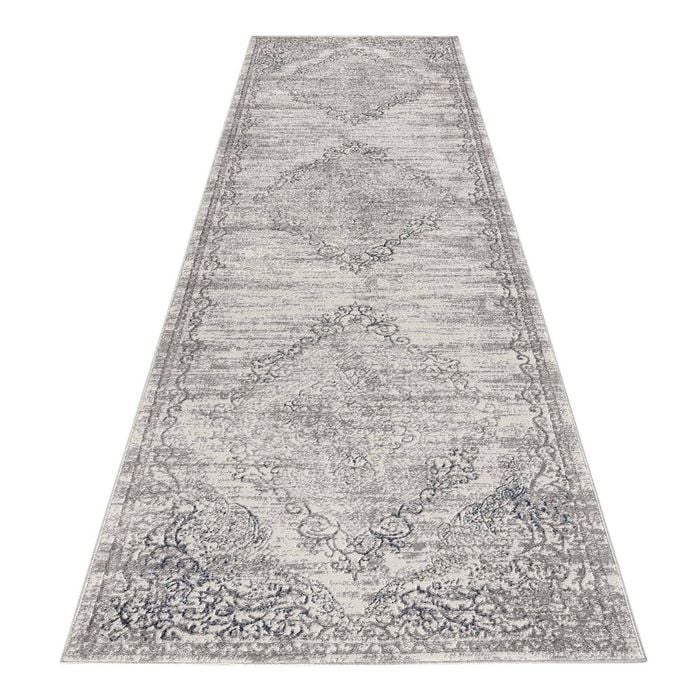 Luxe Vintage Textured Runner - Luxe Light Grey 80 X 150 Cm
