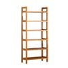 Vista 6 Tier Bamboo Wood Display Shelf Bookshelf Storage Rack Stand