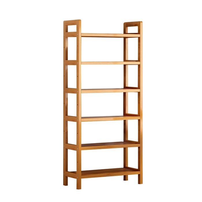 Vista 6 Tier Bamboo Wood Display Shelf Bookshelf Storage Rack Stand