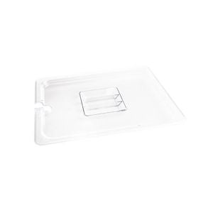 Vogue Gastronorm Lid Polycarbonate Notched Clear 1/2 Gn 325x265mm Commercial Kitchen Food Storage