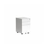 Olg Tempo Mobile Pedestal Square Corners With Lock White W390mm X D450mm X H600mm