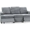 Kurtan Chenille Reclining 3 Seater Sofa - Dark Grey