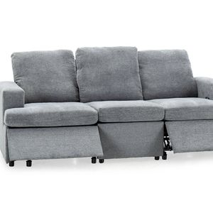 Kurtan Chenille Reclining 3 Seater Sofa - Dark Grey