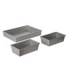 Davis & Waddell Non-Stick Rectangle Loaf Tray3pcs Set - Silver  34.5x24.5x5.7cm