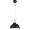 Telbix Emerson Vintage Pendant Hanging Lamp Light Metal Black Satin