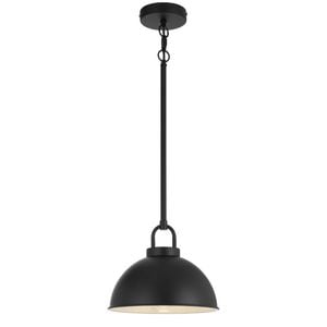 Telbix Emerson Vintage Pendant Hanging Lamp Light Metal Black Satin