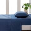 Essn 500tc Cotton Sateen Flat Sheet Navy -queen Bed