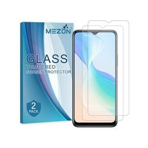 2 Pack MEZON Vivo Y22s Clear Tempered Glass Screen Protectors