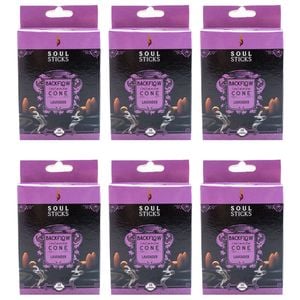 6x 10pc Wild Scents Soul Sticks Backflow Incense Cones Home Fragrance Lavender