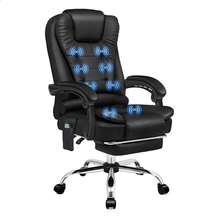 ALFORDSON Massage Office Chair Heated Seat Black