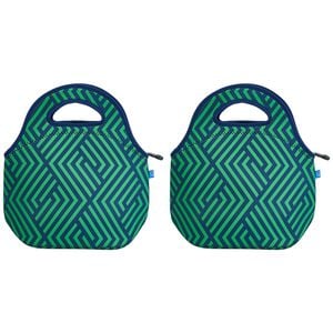 2PK Annabel Trends 30cm Neoprene Lunch Bag Food Storage - Zig Zag