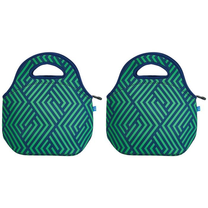 2PK Annabel Trends 30cm Neoprene Lunch Bag Food Storage - Zig Zag