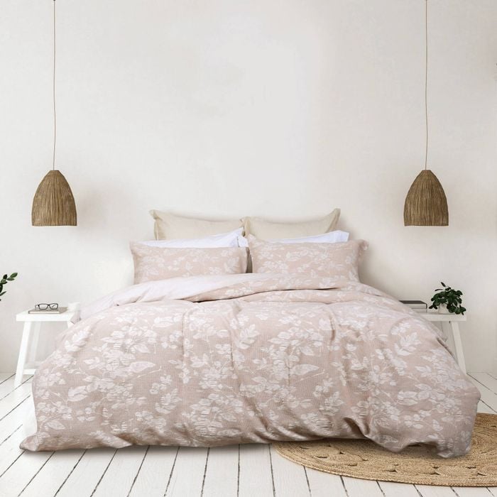 Bas Phillips Willow Cotton Jacquard Quilt Cover Set Queen Birch